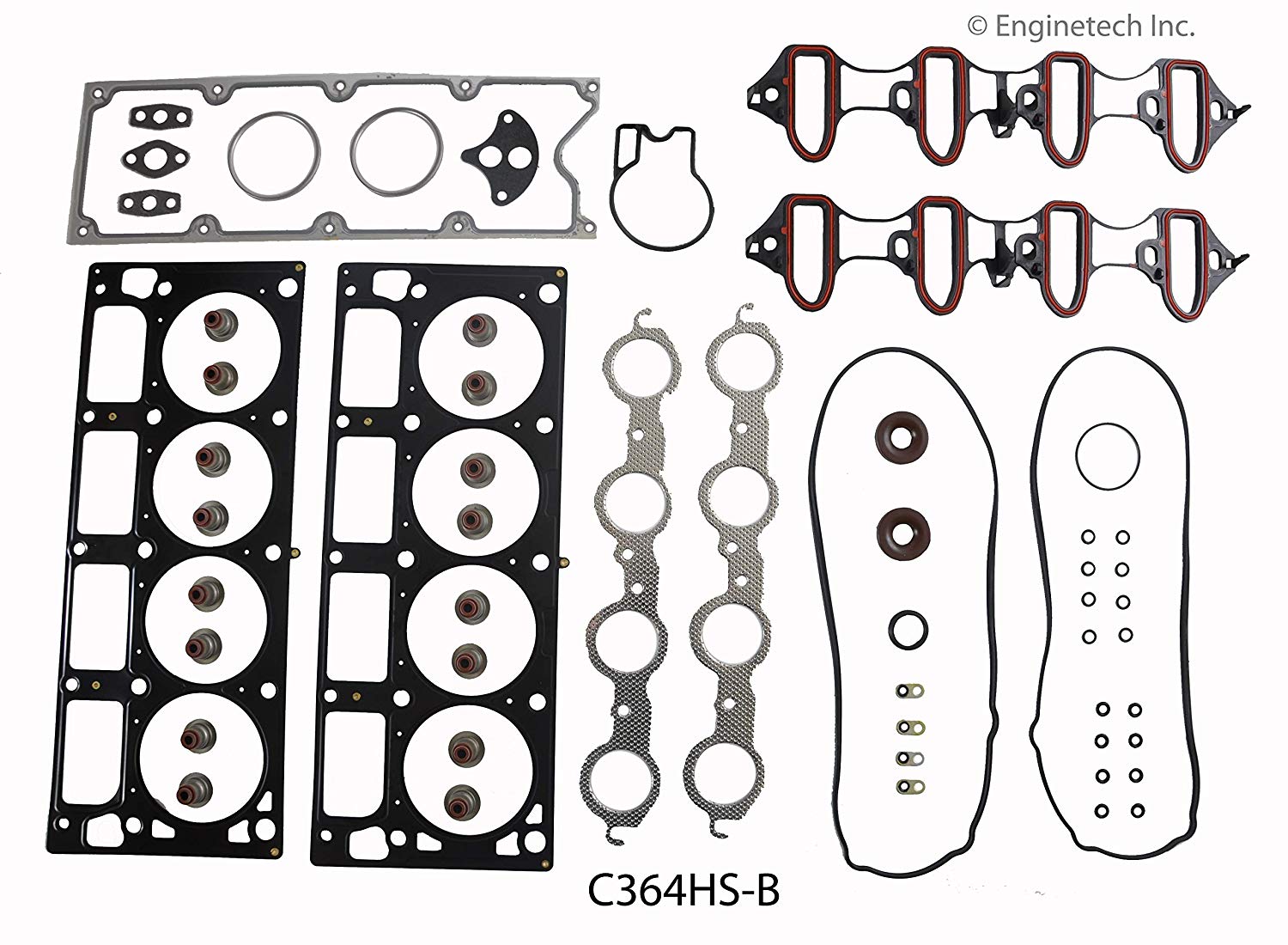 Enginetech RCC364AP Engine Rebuild Kit for 2001-2003 Chevrolet GMC 364 6.0L V8 LQ4  VIN "U"