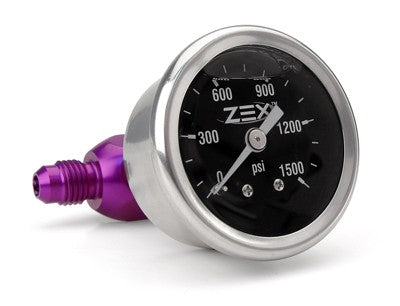 Zex 82341 -4AN Liquid Filled Bottle Pressure Gauge Kit