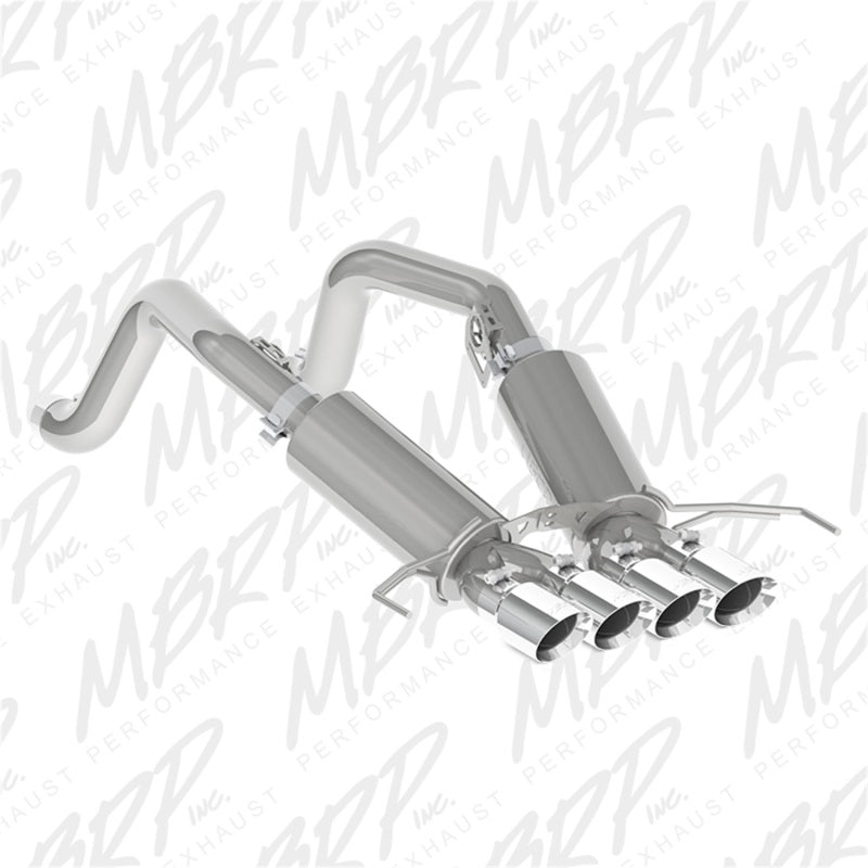 MBRP 2014-2019 Chevy Corvette V8 6.2L 3in T304 Dual Cat Back w/ 4in Quad Dual Wall Tips