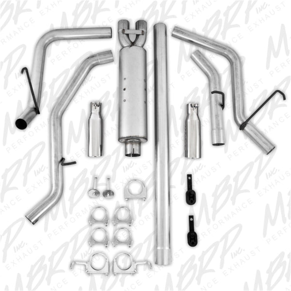 MBRP S5128AL 2.5" Aluminized Cat Back, Dual Split Side for 2006-2008 Dodge Ram Hemi 1500 5.7L SC/CC-SB