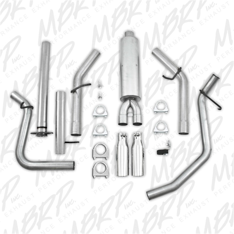 MBRP 2007-2008 Chevy/GMC 1500 (Next Gen.) CC EC (excl. 8 bed) 4.8/5.3L/6.0L Cat Back Dual Split
