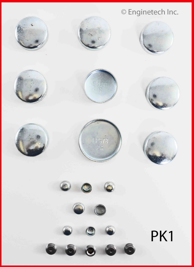 Enginetech RCC350A Rebuild Kit with Flat Top Pistons for 1967-1985 GM Truck 5.7L 350 Car & LT Truck