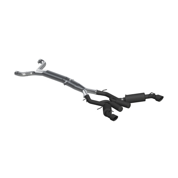 MBRP 2016-2019 Chevrolet Camaro SS 6 Speed 3in Dual Cat Back w/ 4.5in OD Tips - Black (Non NPP Models)