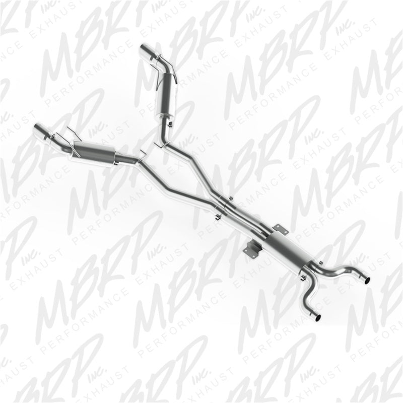 MBRP 2010 Chevy Camaro V8 6.2L Automatic (L99) 3 Dual Cat Back Round Tips T409