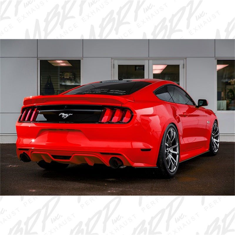 MBRP 2015 Ford Mustang GT 5.0 3in Cat Back Dual Split Rear Race Version 4.5in Tips - Black Coated