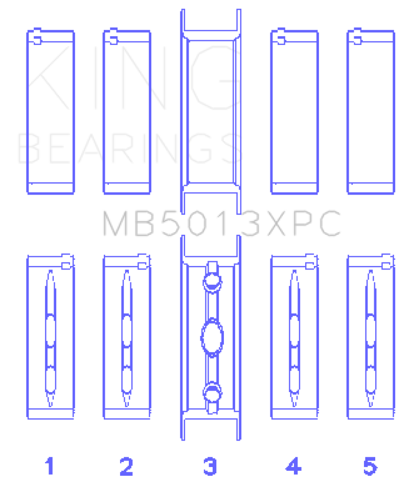 King GM Vortec / LS-Series Gen III / IV Crankshaft Main Bearing Set