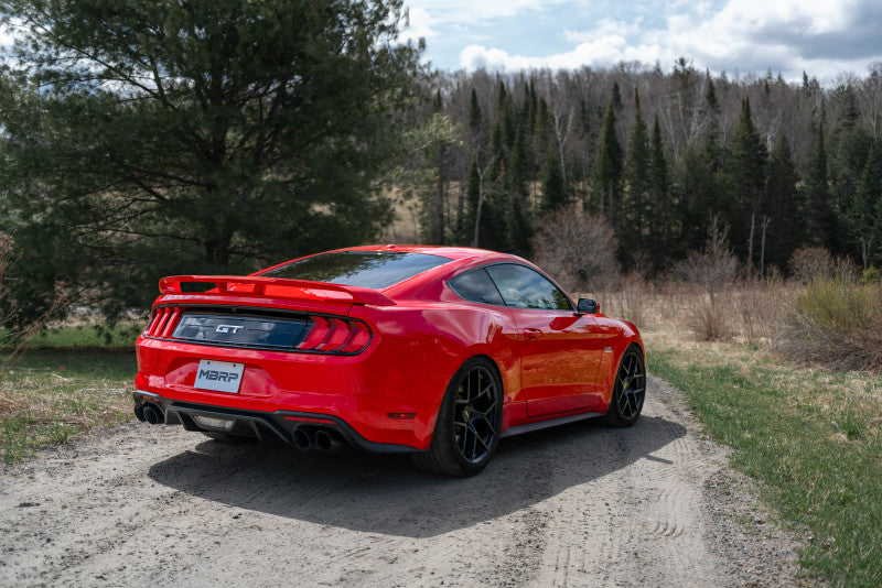 MBRP 2018-2019 Ford Mustang GT 2.5in Black Coated Non Active Dual Axle Back Exhaust - 4in Dual Wall Tips