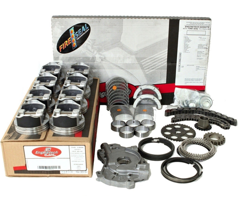 Enginetech RCC325AP Rebuild Kit with Flat Top Pistons for 2003-2004 Chevrolet GMC Truck SUV 5.3L 325