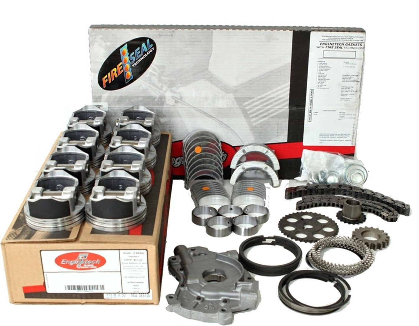Enginetech RCC364AP Engine Rebuild Kit for 2001-2003 Chevrolet GMC 364 6.0L V8 LQ4  VIN "U"