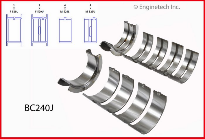 Enginetech RCF302HP Engine Rebuild Kit for 1986-1988 Ford 5.0L 302 Car EFI EX High Output