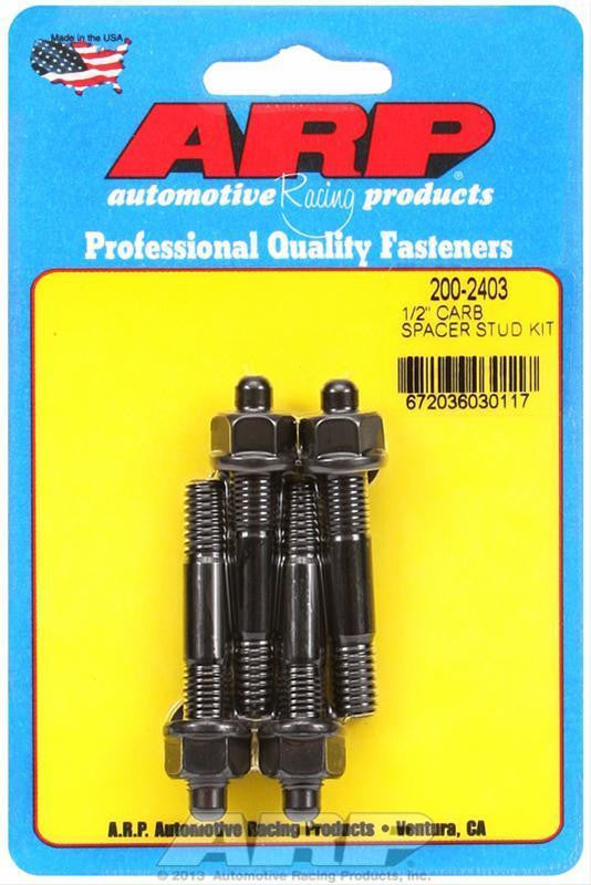 ARP 200-2403 CARB STUD KIT 1/2" SPACER 5/16 OAL 2.25 BLACK OXIDE