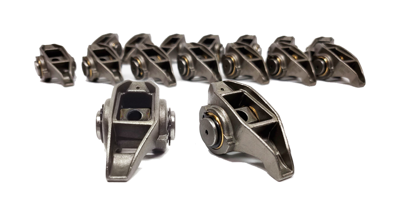 Chevrolet LS3 L99 L76 L92 LSA 6.2L Rocker Arms with AMS Racing Bronze Trunion Bushing Kit Installed